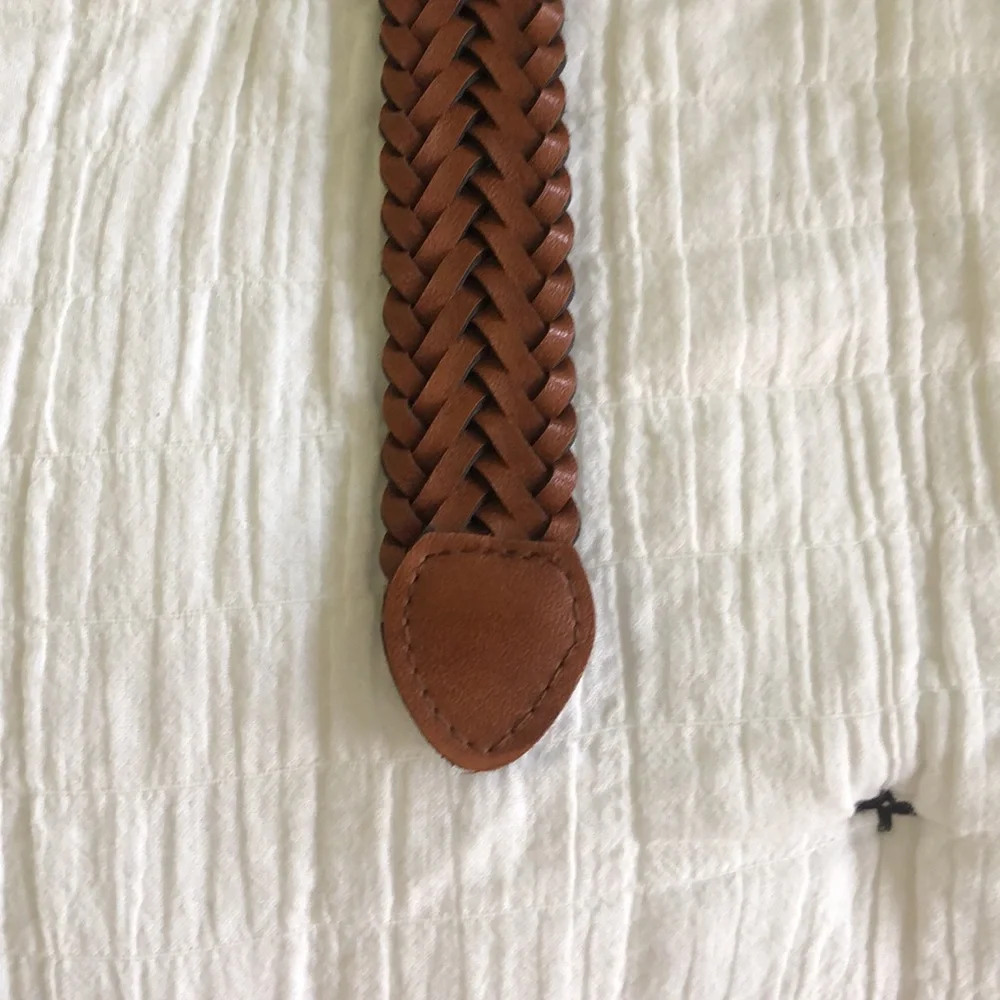 Braided Brown Leather Boho Belt, Kids Size 10/12, NWOT